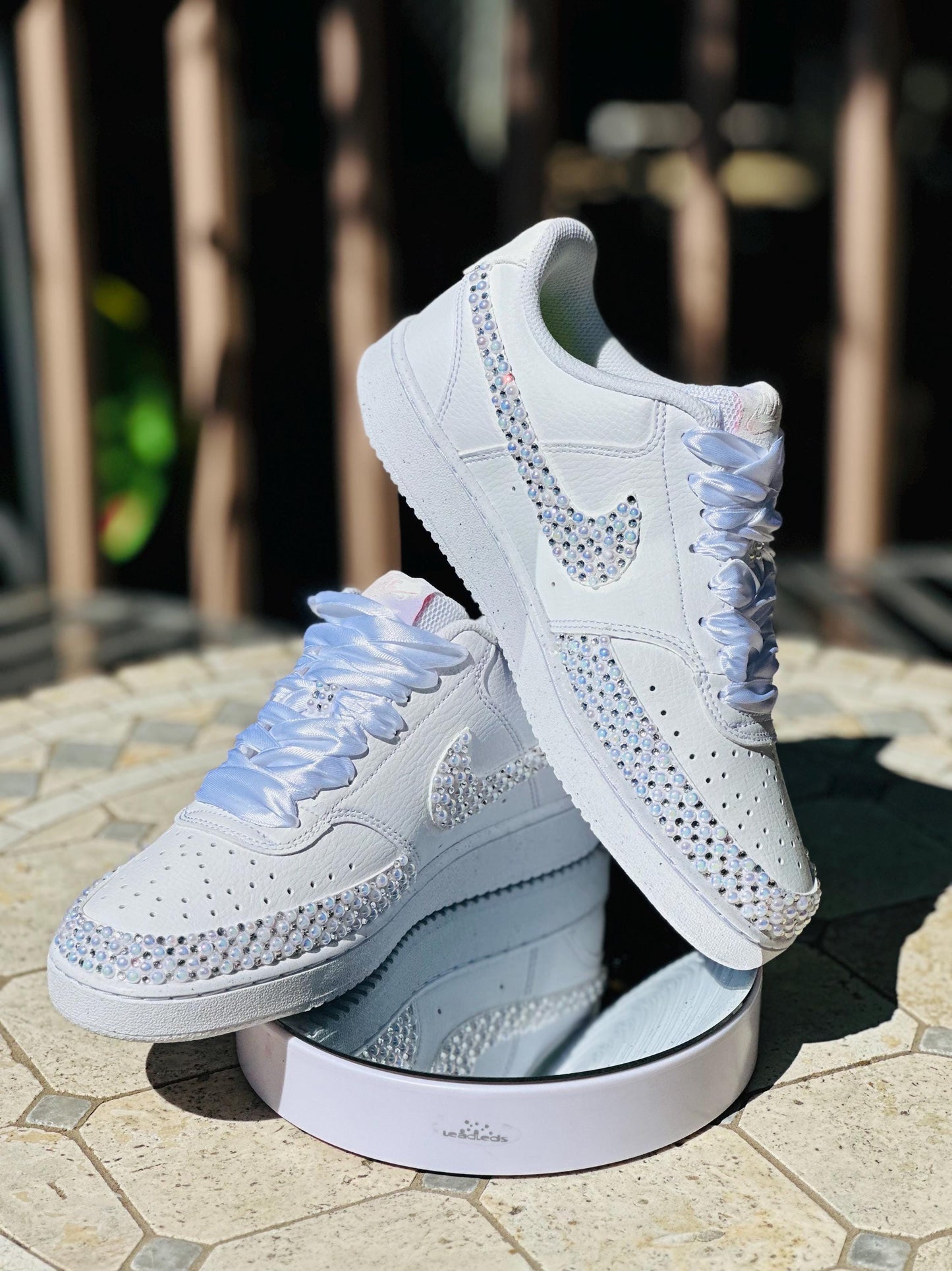 Nike Pearl Rhinestone Shoe, Bride Rhinestone Shoe, Prom Bling Shoe, Sneaker Ball Shoe,  Gift For Her