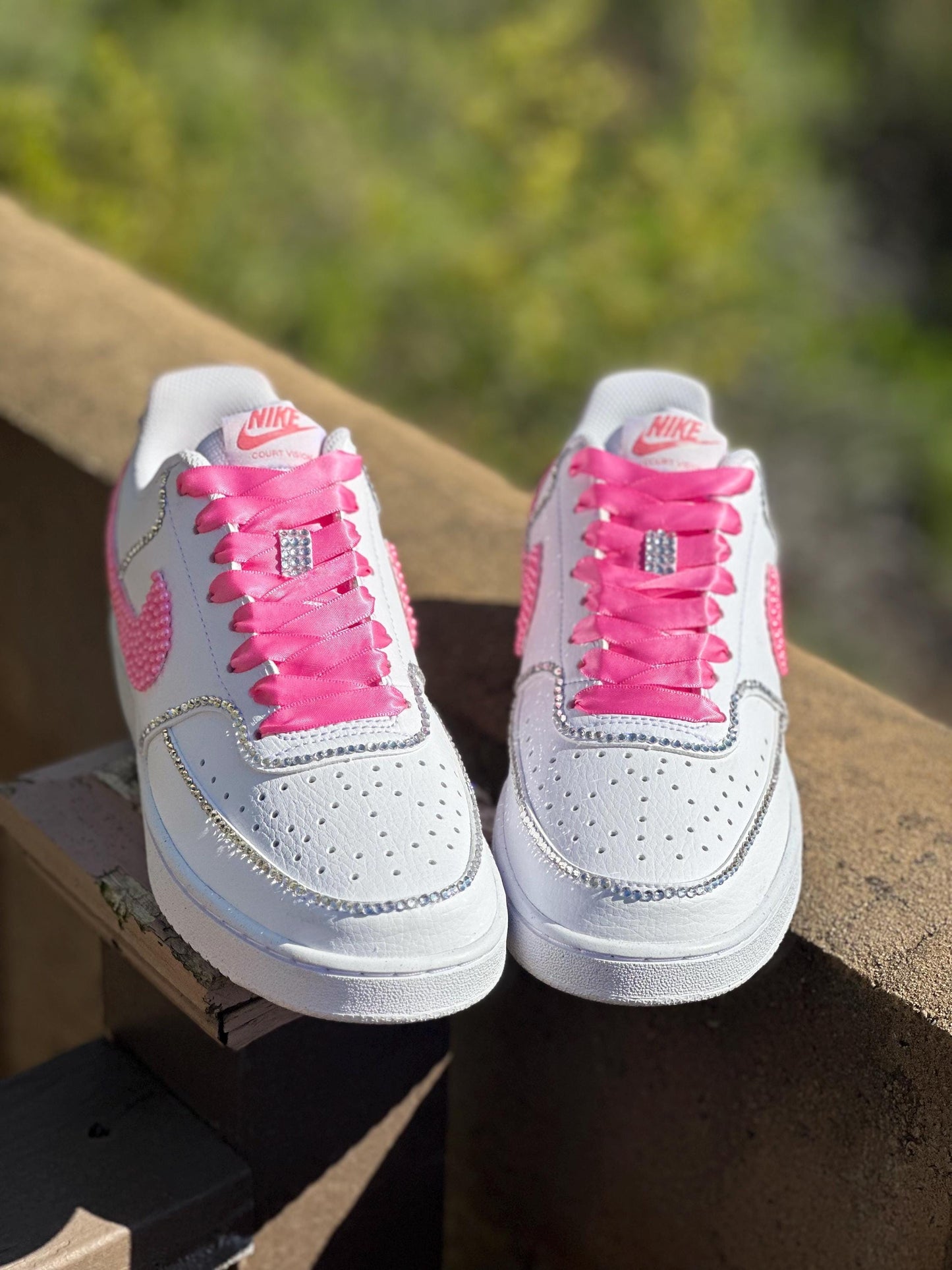 Wedding Nike Pearl Rhinestone Shoes, Bride Bling Shoes, Prom Bling Shoes, Sneaker Ball Shoe,  Gift For He