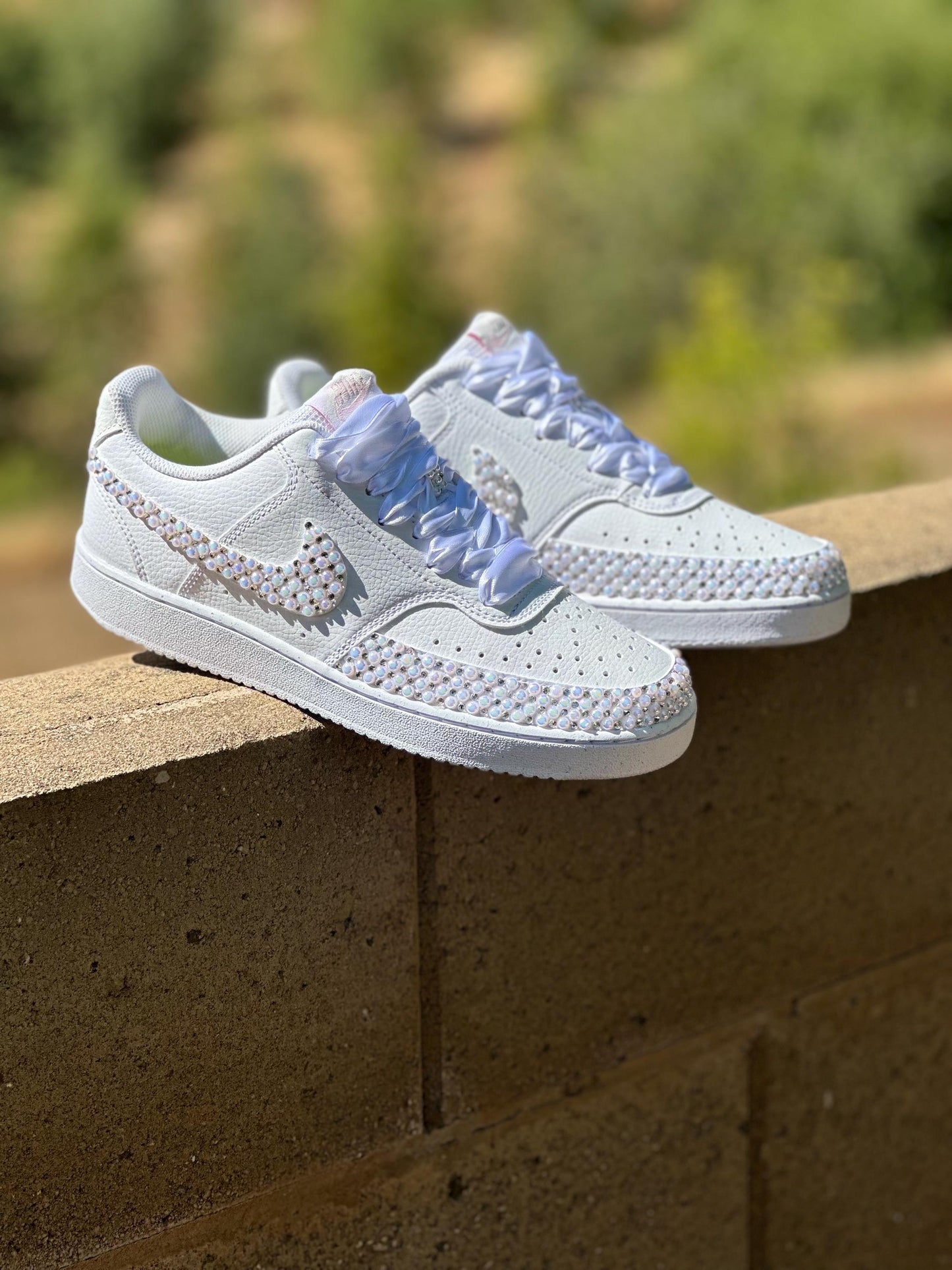 Nike Pearl Rhinestone Shoe, Bride Rhinestone Shoe, Prom Bling Shoe, Sneaker Ball Shoe,  Gift For Her