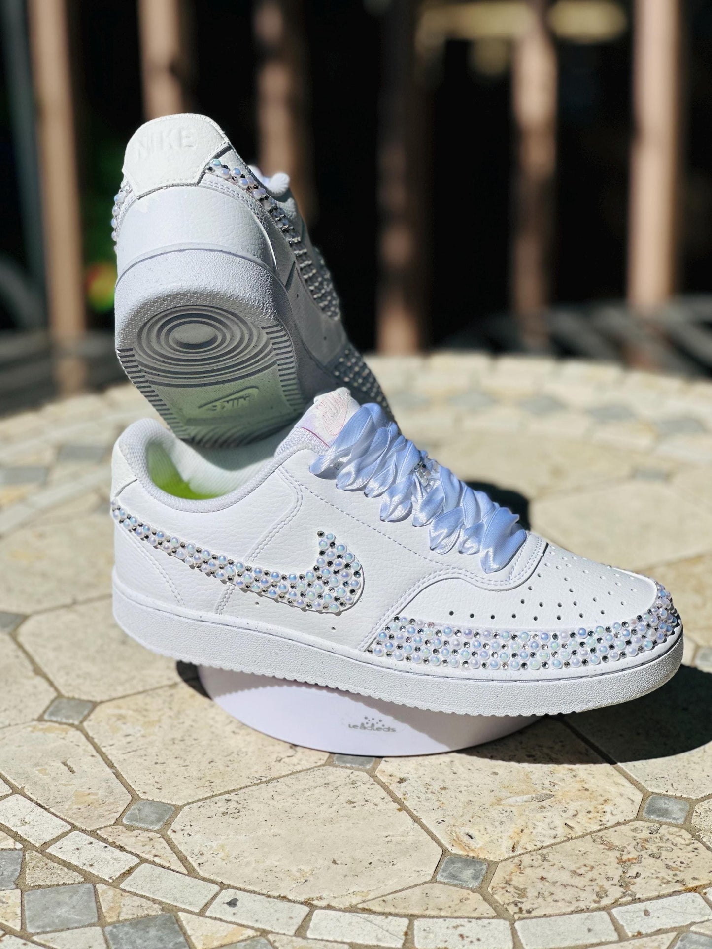 Nike Pearl Rhinestone Shoe, Bride Rhinestone Shoe, Prom Bling Shoe, Sneaker Ball Shoe,  Gift For Her