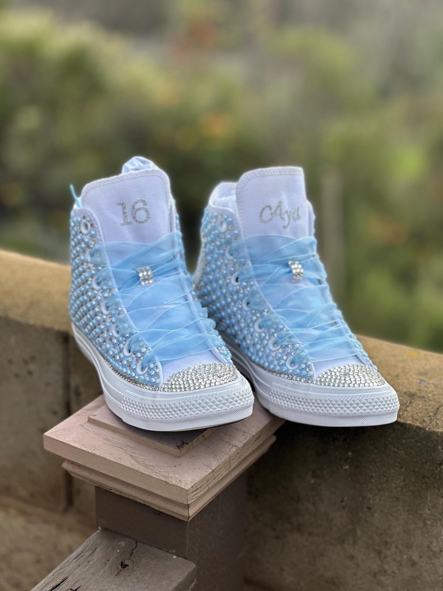 Custom Bling Converse: Pearl & Rhinestone Bridal ShoesGift