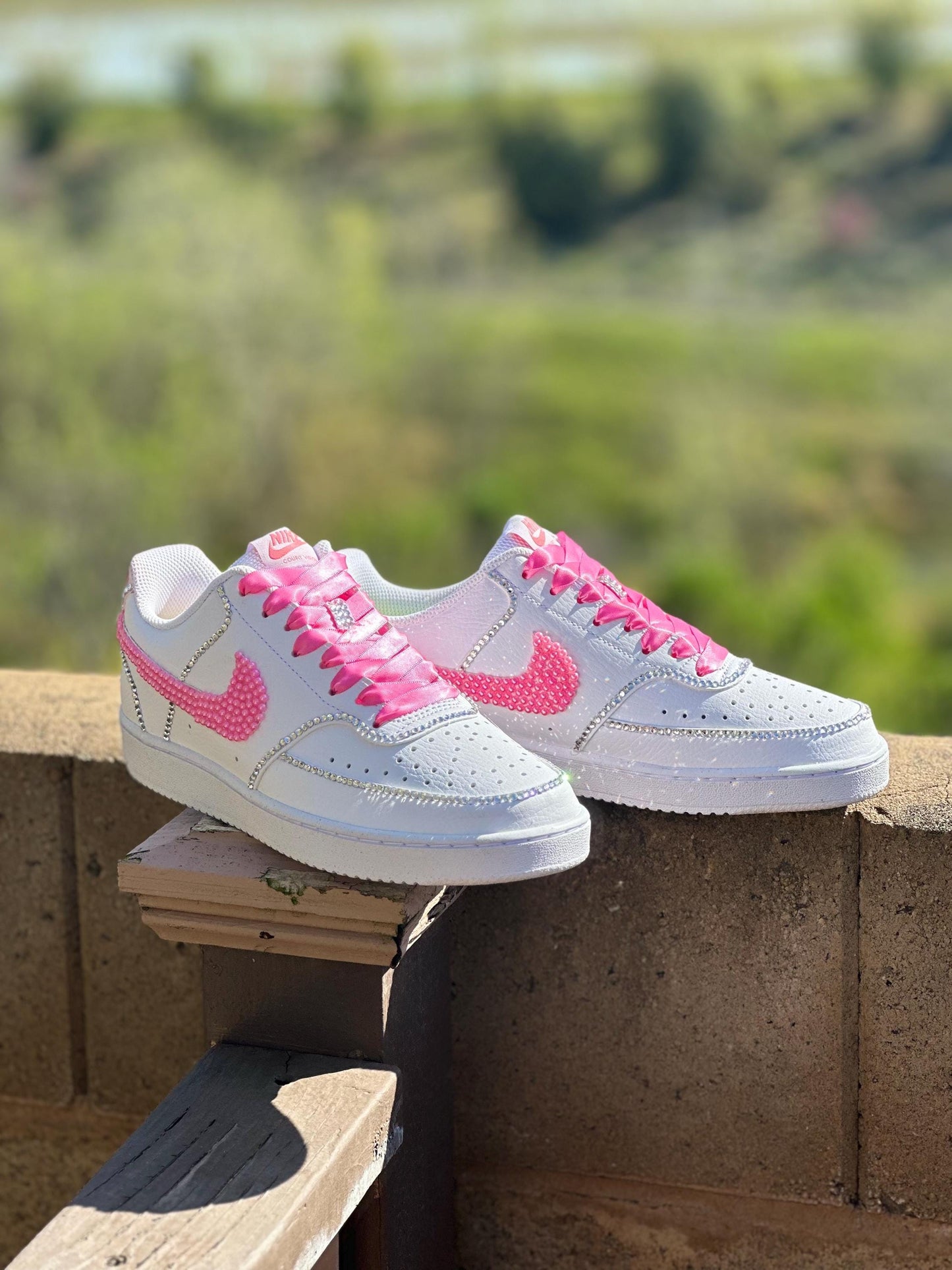 Wedding Nike Pearl Rhinestone Shoes, Bride Bling Shoes, Prom Bling Shoes, Sneaker Ball Shoe,  Gift For He